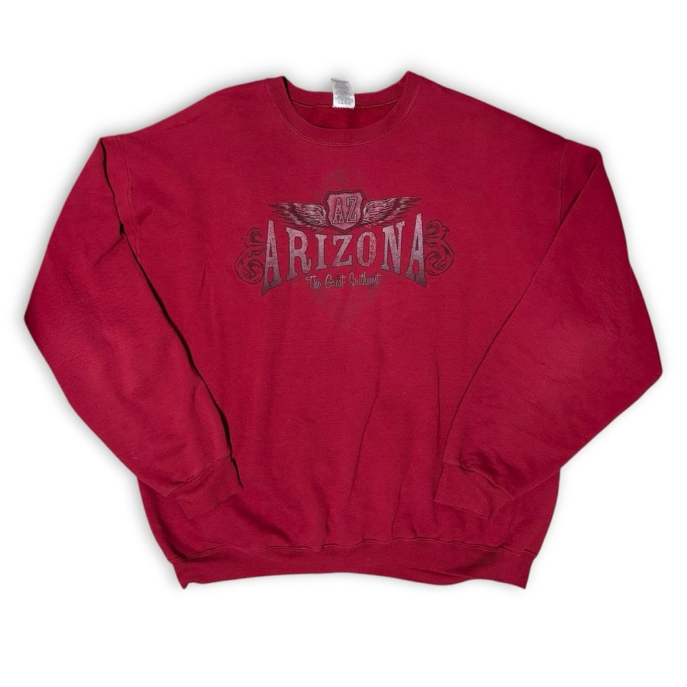 Jerzees Red Arizona Crewneck Sweatshirt